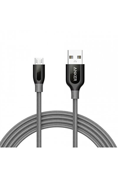 Anker USB-A - microUSB PowerLine+ Data and Charging Cable, 18W, 1.8m, Gray A8143HA1