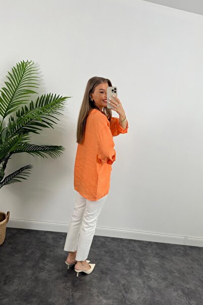 Lady Pixie Low Shoulder Fabric Oversize Shirt