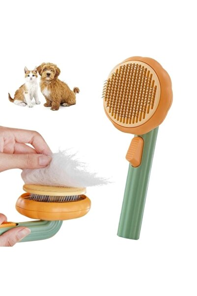 TrendyLux Pet brush with cleaning button, anti-shedding, dogs and cats