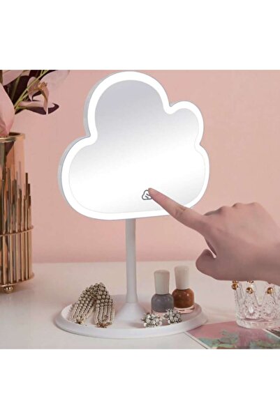 AVA Makeup mirror with 34 LEDs, Cloud shape, Touch, white, 23x29cm