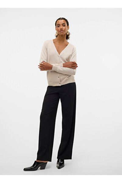 Vero Moda V Yaka Normal Taş Kazak Kadın VMSILJE LS V-NECK CARDIGAN GA NOOS