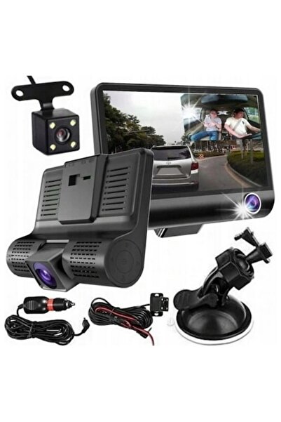 stuffix DVR auto Stuffix® cu 3 canale, cameră spate și obiectiv cu unghi larg