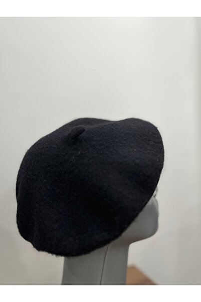 Butik Black French Style Soft Women's Felt Painter Beret – Winter Standard Hat