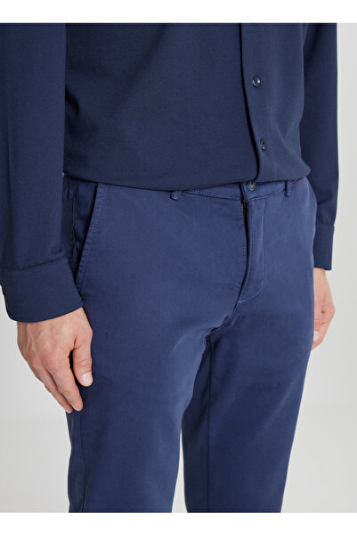 ALTINYILDIZ CLASSICS Normal Waist Normal Leg Slim Fit Indigo Men's Trousers Ace001252276_Ind