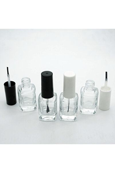 NAIL POLISH BOTTLE 12 ML (5 PCS) SQUARE EMPTY BOTTLE