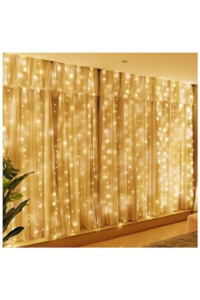 OEM Luminițe de Crăciun tip perdea, 3x3 m, 300 LED-uri, 8 moduri, alb cald