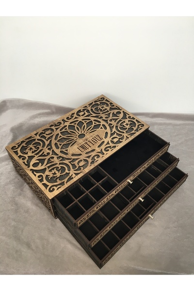 Gorilla Fashion Tesbih Kutusu Kişiye Özel 20 Tespih 20 Takı Yüzük Tesbih Kole...