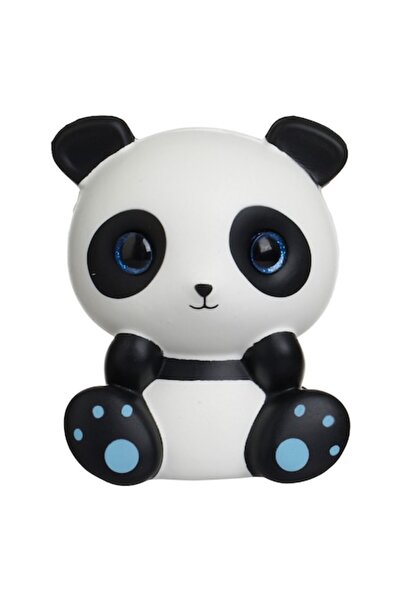 OEM Jucărie panda pufoasă albă și neagră cu ochi mari 10x8x14 cm