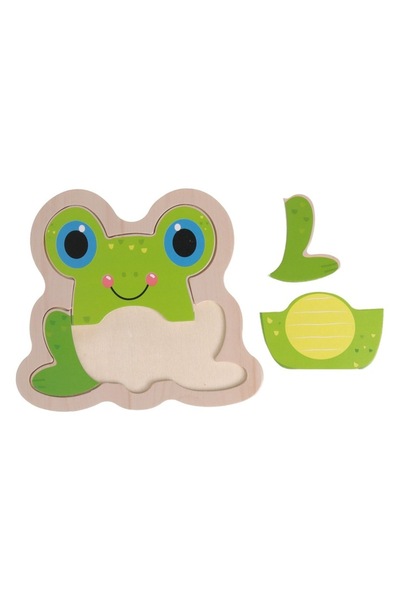 OEM Wooden frog puzzle (4 pieces) 14.5x12 cm