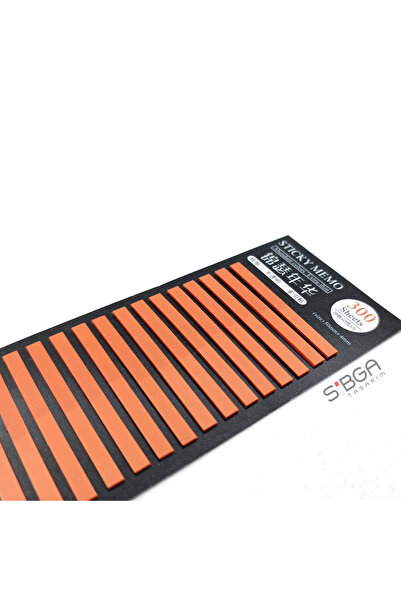 sibga tasarım Orange Thin Strip Postit 300 Sheets Transparent Color Post-It Post It. Bookmark Bookmark Sticker