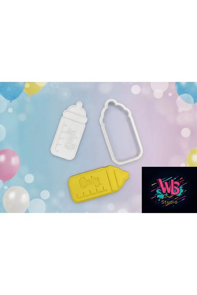 WLS studio Baby Bottle Shaped Cookie Mold and Sugar Dough Shaper