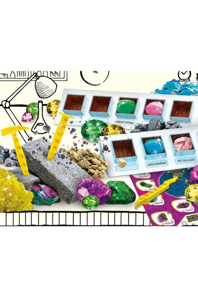 OEM Educational Set 'Gemstones from Around the World' – Excavation Brick with Display Stand (7+)