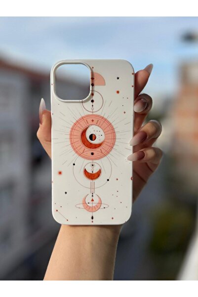 CaseKİdükkan غطاء هاتف متوافق مع آيفون 17 مصنوع من السيليكون مع نمط منفوش داخ...