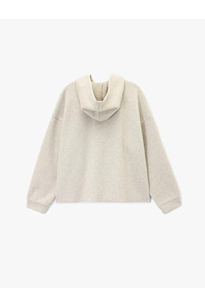 Koton Long Sleeve Pocket Detailed Zippered Hooded Oversized Jacket (Aw 25)