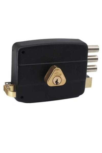 LOZAN High-Security Exterior Door Edge Lock 12 cm Black