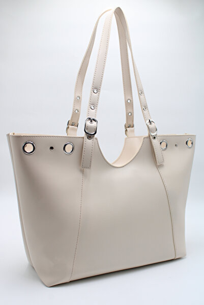 LASSO Women's Large Size Ring Staple Detailed Hand, Arm and Shoulder Bag