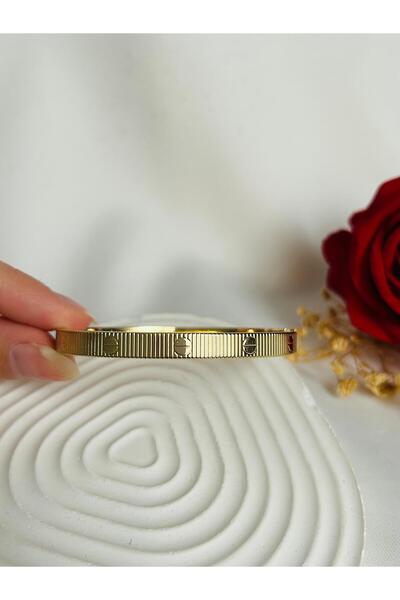 Roya Happiness ÇELİK  BİLEKLİK KELEPÇE GOLD GÜMÜŞ RENK YENİ SEZON SEVGİLİYE H...