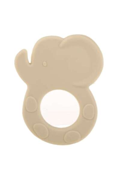 OEM Silicone teething toy elephant beige 8 x 9.5 cm