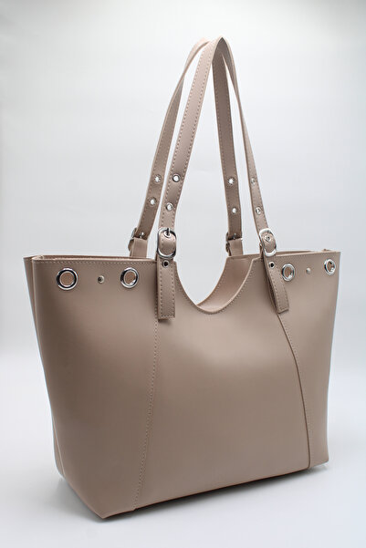 LASSO Women's Large Size Ring Staple Detailed Hand, Arm and Shoulder Bag