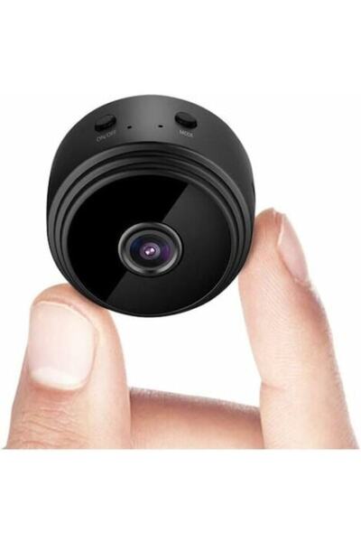 stuffix Mini cameră, Full HD 1080P, vedere nocturnă, detectare mișcare, unghi de 150°, neagră, 32GB inclus