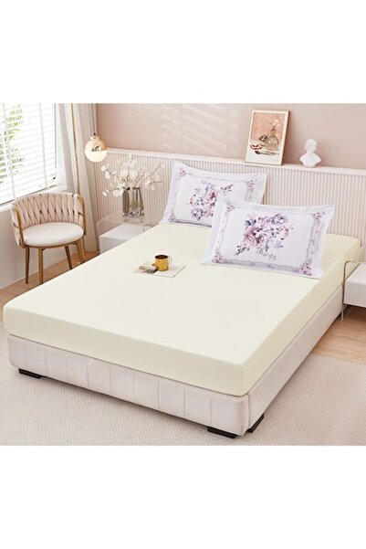 MHR Fitted sheet and 2 pillowcases, Finet, 160x200 cm, Cream