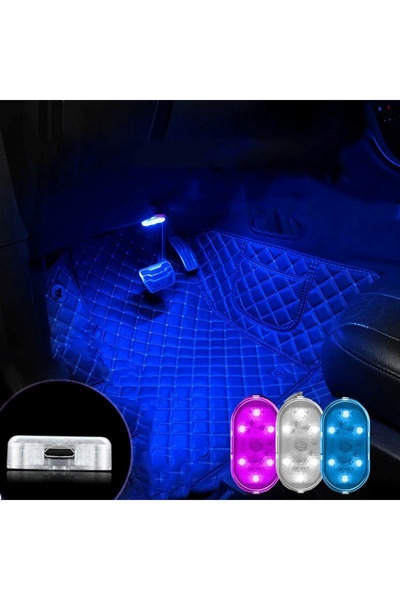 TrendyLux Touch Auto LED Light – Ambient Car Lighting, USB, 3 Colors, Touch Control