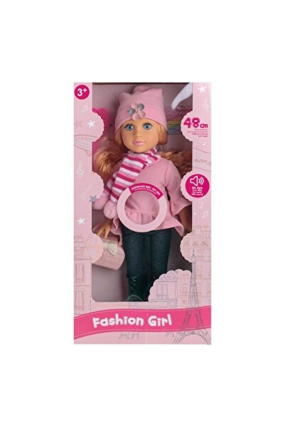 OEM Păpușă cântătoare de 48 cm cu pulover roz