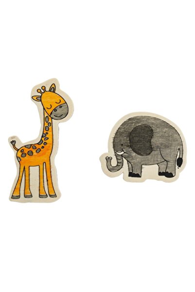 OEM Creative set with wooden animal magnet figurines & 3 markers - 6 pcs