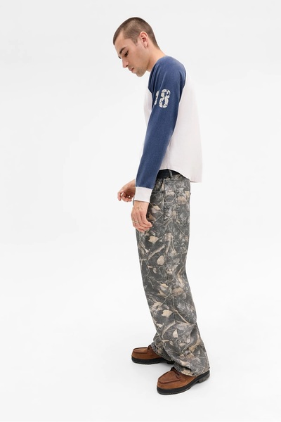 september island Walter Leaf Camouflage Patterned Baggy Jeans