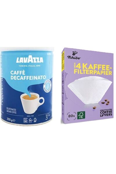 LavAzza Caffe Decaffeınato Kafeinsiz Öğütülmüş Kahve 250 gr + 80 Adet Filtre ...