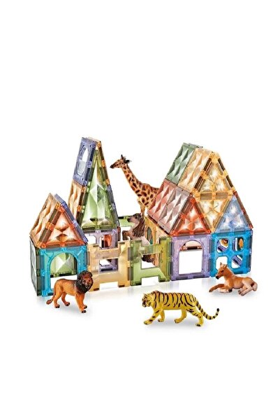 OEM Colorful Magnetic Bricks Zoo, 77 pcs