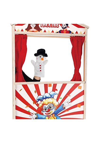 OEM Plush White Snowman Puppet Figure for Puppet Theater 28cm