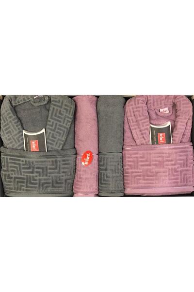 Fiesta Brillant Partial Velvet 100% Cotton 8 Piece Family Bathrobe Set