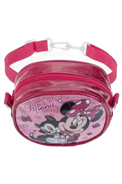 Tessari Pink Fuchsia Glitter Minnie Mouse Purse 16 x 7 x 12.5 cm
