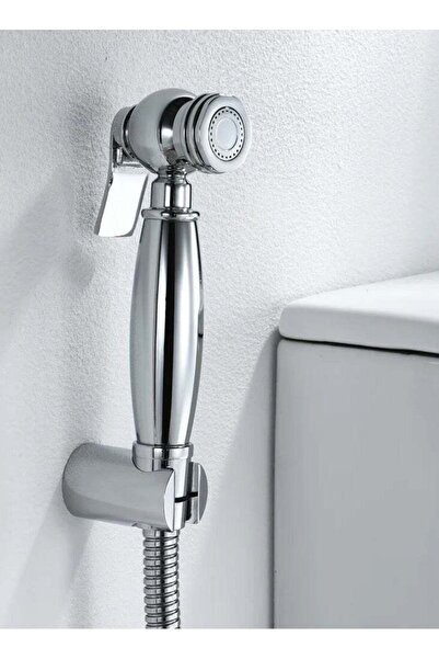 Generic Bathroom Bidet Sprayer Set with Full Accessories, Wall Mount Base, Flexible Hose, Chrome - Modern De