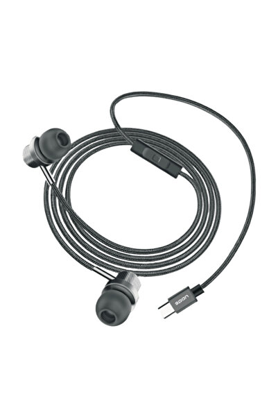 Spon سماعات أذن سلكية من النوع C، مقاومة للقطع في القماش