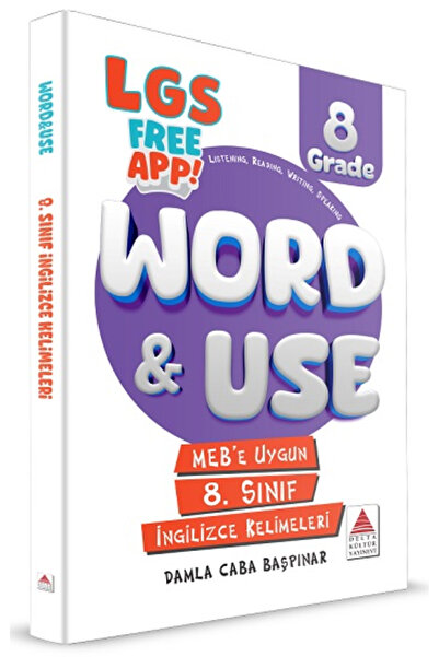 Delta Kültür Yayınevi 8. Sınıf İngilizce Kelimeleri (LGS) kitabı güncel Damla...