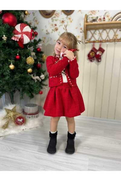 Pinkitokids Girl's Jacket-Skirt Set