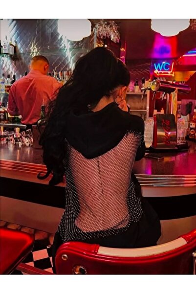 eyonnwear Taşlı Sırt Detaylı Oversize Hoodie