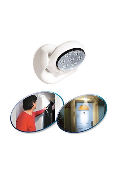 stuffix Wireless LED Lamp with Motion Sensor, 7 LEDs, White, 12x10x4.5 cm