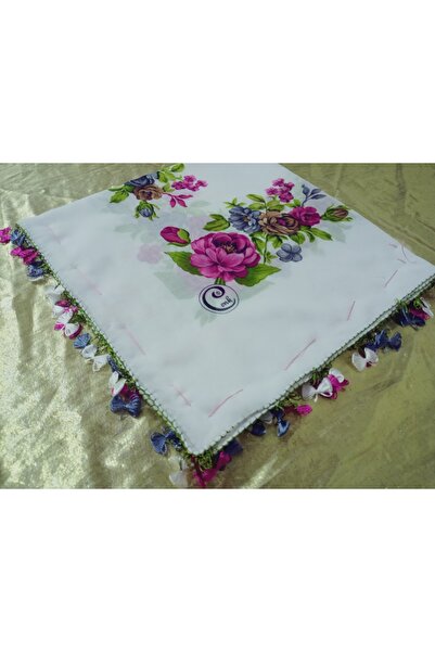 REYHAN Cenk Zarif Handcrafted Needlework Embroidery Writing/Needlework/Yemeni/Handcrafted Tulle/Beaded Mevlit Cloth