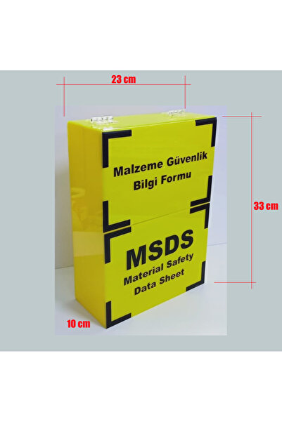 miraj reklam MSDS kutusu Material Safety Data Sheet Box