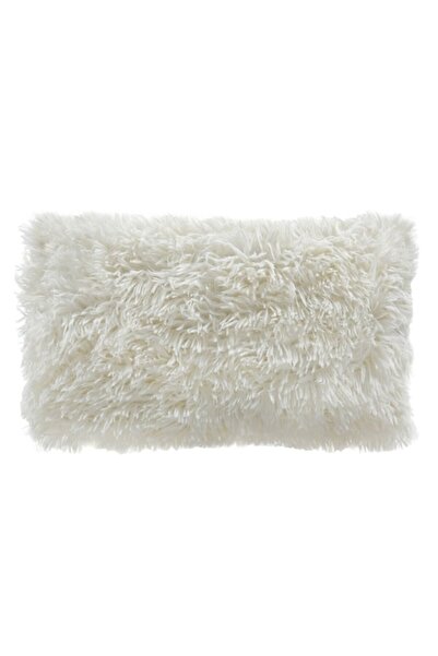 OEM White Shaggy Faux Fur Winter Decorative Pillow 50x30 cm