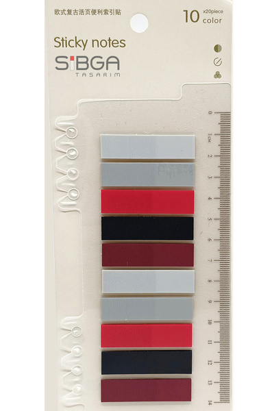 sibga tasarım Şeffaf Renkli Postit Post-it Post It. Kitap Ayracı Ayraç Postit...