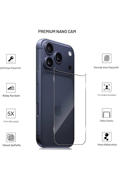 EMXTECH iPhone 17 Pro Max Arka Cam Koruma Magsafe Koruma Nano Cam Arka Kapak Koruması
