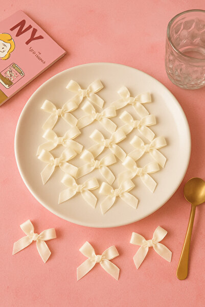 Massaltay Satin Bow 10 Pieces – Cake, Gift, Bag, Baby Candy, Decoration and Decorative Accessory