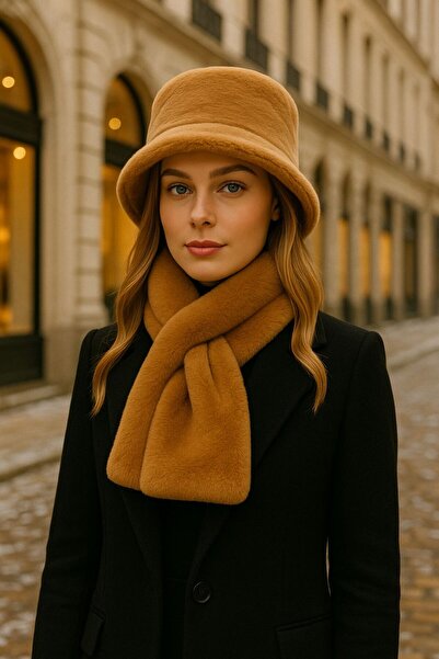 mrcans Premium Imported Plush Scarf and Beanie Set Warm and Soft Warm Winter Wear