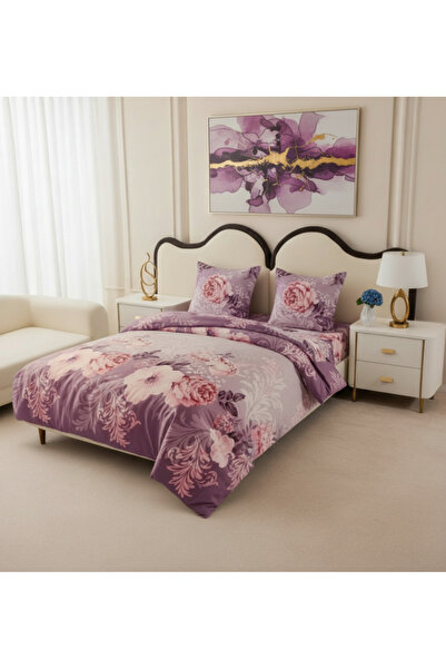 Casa Pucioasa Bedding set 4 pieces King-size Bouquet Purple (200 cm x 200-230...