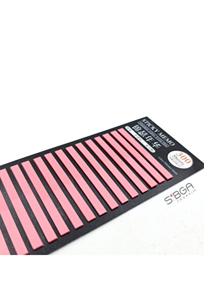 sibga tasarım Pink Thin Strip Postit 300 Sheets Transparent Color Post-It Post It. Bookmark Bookmark Sticker