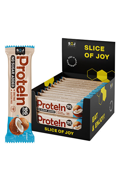 SOJ لوح بروتين جوز الهند بدون إضافة سكر (10 جرام بروتين) علبة 20 × 40 جرام